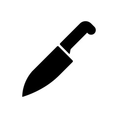 Chef kitchen knife glyph. Cutlery