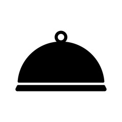 Cloche, food tray vector glyph icon