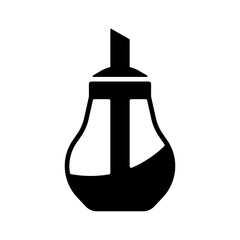 Sugar bowl shaker bottle vector glyph icon