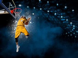 Gordijnen Basketball player players in action © Andrey Burmakin