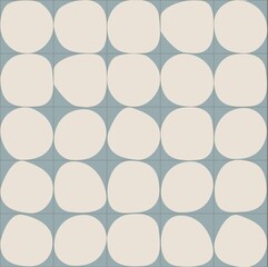 Pattern abstract dot seamless simple mint and beige modern texture.