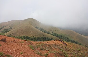 beautiful mountain range of karnataka,south,india