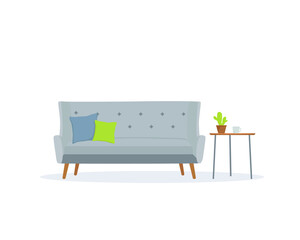 a sofa isolated on the white background