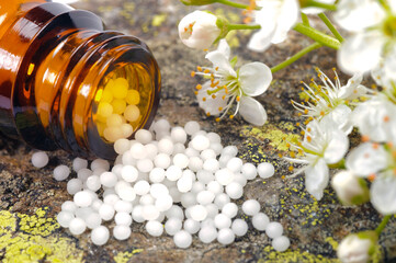 Obraz na płótnie Canvas alternative medicine with herbal pills