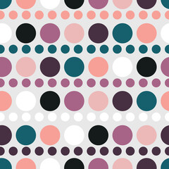 Simple vector repeat pattern with colorful dots