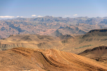 Alpine landscape of Atlas Mountains, South Morocco, Africa