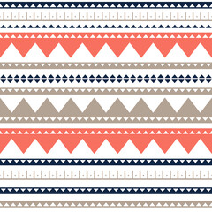 Vector seamless colored geometric pattern. Best design for fabric, wrapping paper, wallpaper. Tribal and ethnic elements.	