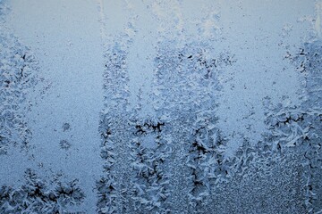 Frozen patterns on the window
