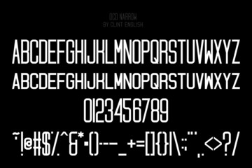 OCD Narrow Font