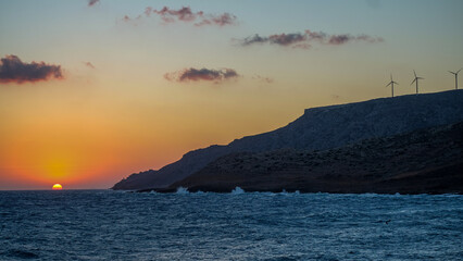 Sonnenaufgang am Meer auf Kreta