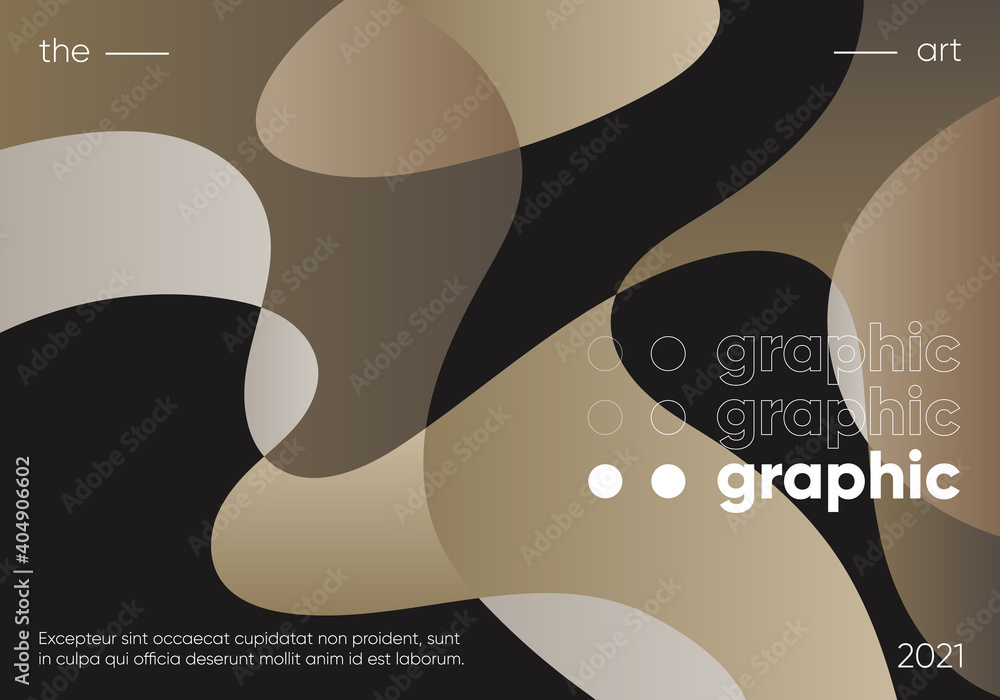 Poster wavy gradient shapes composition. eps10 vector.