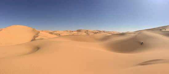 Fototapeta na wymiar Desert of North Africa Bechar Algeria, sandy Taghit desert