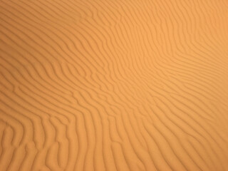 Fototapeta na wymiar Wavy desert sands of North Africa Bechar Algeria, sandy Taghit desert