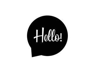 Hello logo text. Hello lettering  stylish  vector logo. 