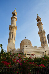 Obraz premium Towers and domes of a Muslim mosque against the sky