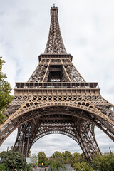 Fototapeta na wymiar Paris' biggest attraction. Eiffel Tower