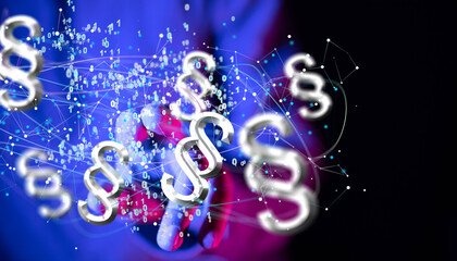 using law paragraph digital hologram 3D rendering