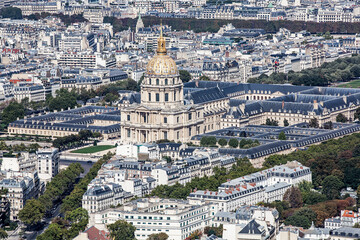 Fototapeta na wymiar Paris. Aerial view of the capitals of France.