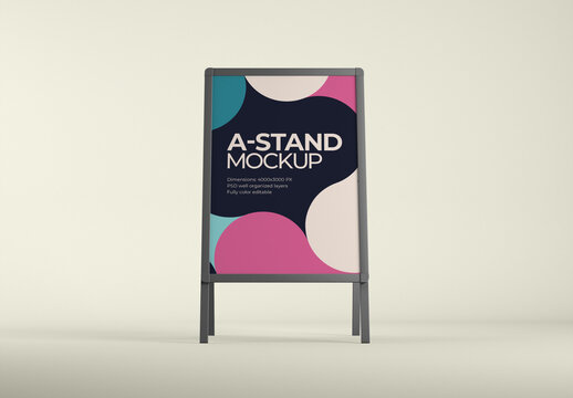 A-Stand and Board Mockup for Creative Design and Branding Projects