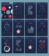 Modern infographic vector elements for business brochures. Use in website, corporate brochure, advertising and marketing..