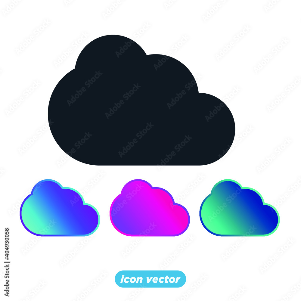 Poster cloud icon template color editable. colorful cloud symbol vector illustration for graphic and web de