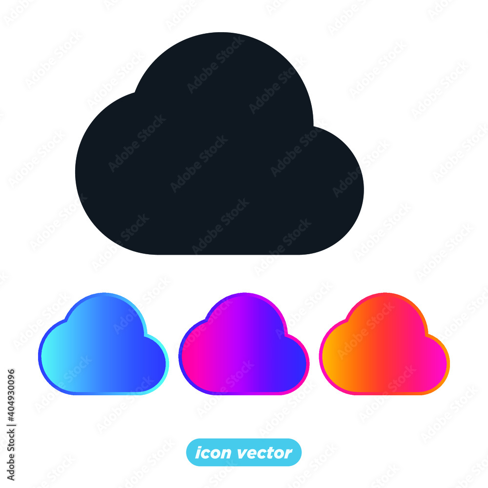 Poster cloud icon template color editable. colorful cloud symbol vector illustration for graphic and web de