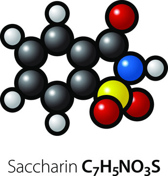 A molecule of the artificial sweetener saccharin.