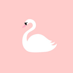 Obraz premium Background with swan. Bird. Vector.