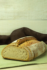 Homemade bread on the table, Fresh bread recipe