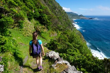 Wanderin auf Flores Azoren