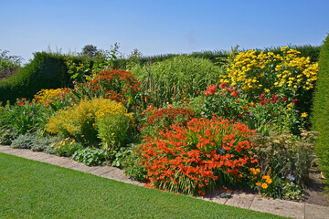 A colourful enclosed Garden 'Room'