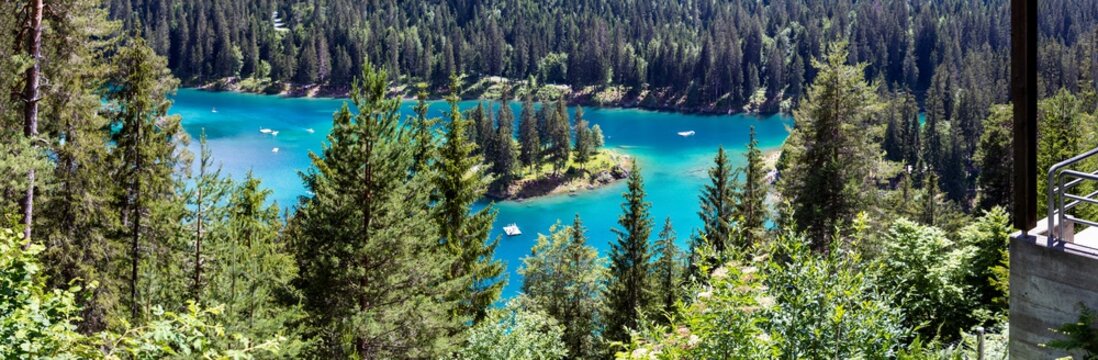 Panorma Lake Cauma, Graub&uuml;nden, Switzerland