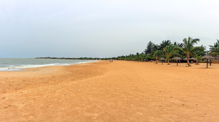 deserted beach in the African country of Senegal