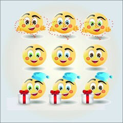 Fototapeta premium set of smileys