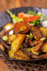 tyrolean potato groestl in a pan