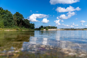 Beautiful blue and clear water lake in The Netherlands