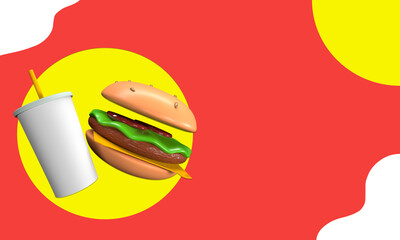 HAMBURGUESA 3D 