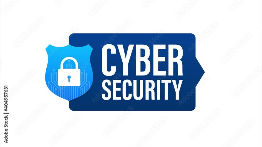 Poster cyber security logo with shield and check mark. security shield concept. internet security. stock il
