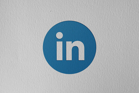Linkedin logo editorial illustrative