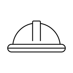 construction helmet icon, line style