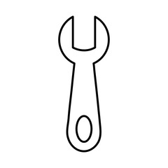 icon of wrench tool, line style