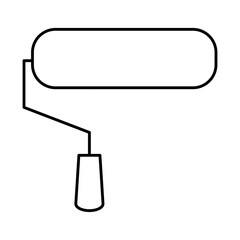 paint roller icon, line style