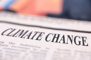 Climate Change written newspaper