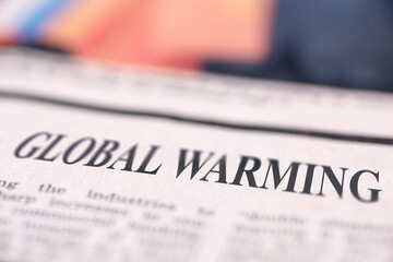 Global warming written newspaper