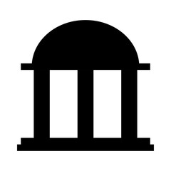 observatory building icon, silhouette style