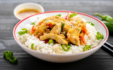 rice with chicken and vegetables