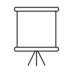 presentation board icon, line style