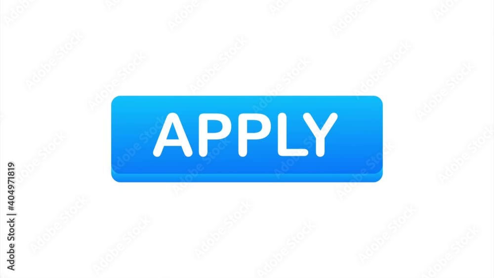 Poster apply with cursor button. internet icon. pointer click icon. stock illustration.