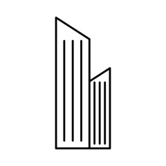 business tower building icon, line style