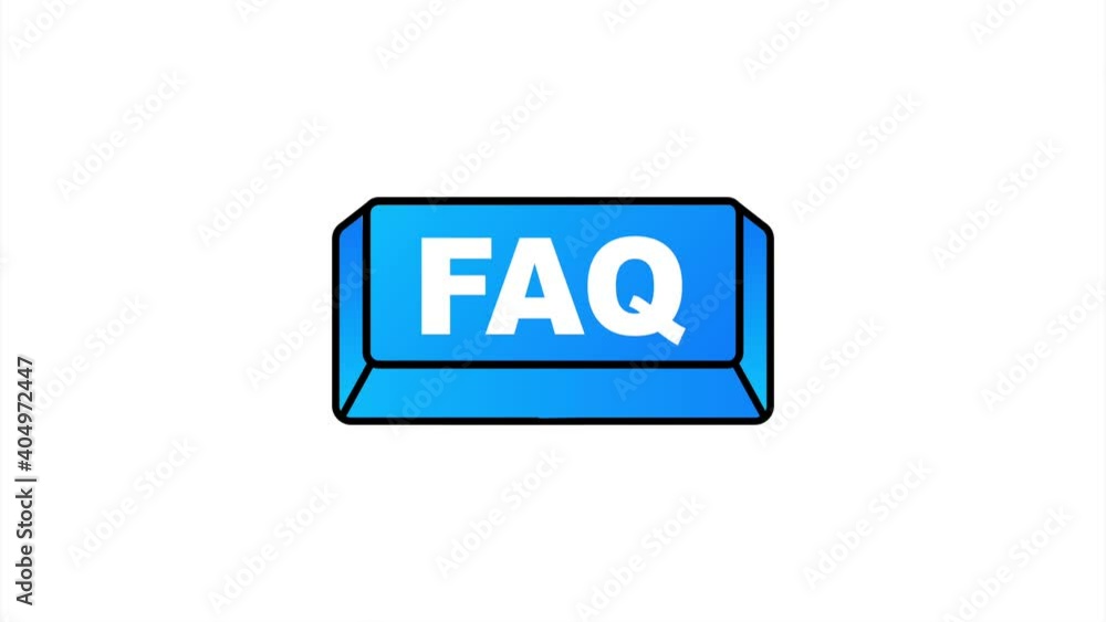 Poster faq with cursor button. internet icon. pointer click icon. stock illustration.